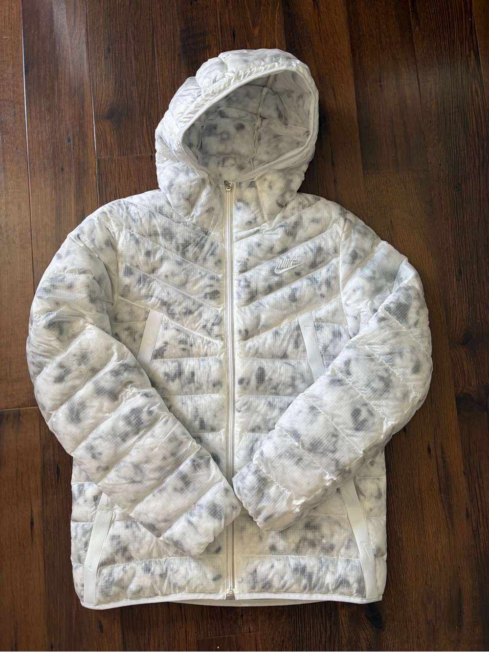NIKE Synthetic Fill Jacket Men's EcoDown Thermore Hooded Coat CU7712-100 - Picture 3 of 6